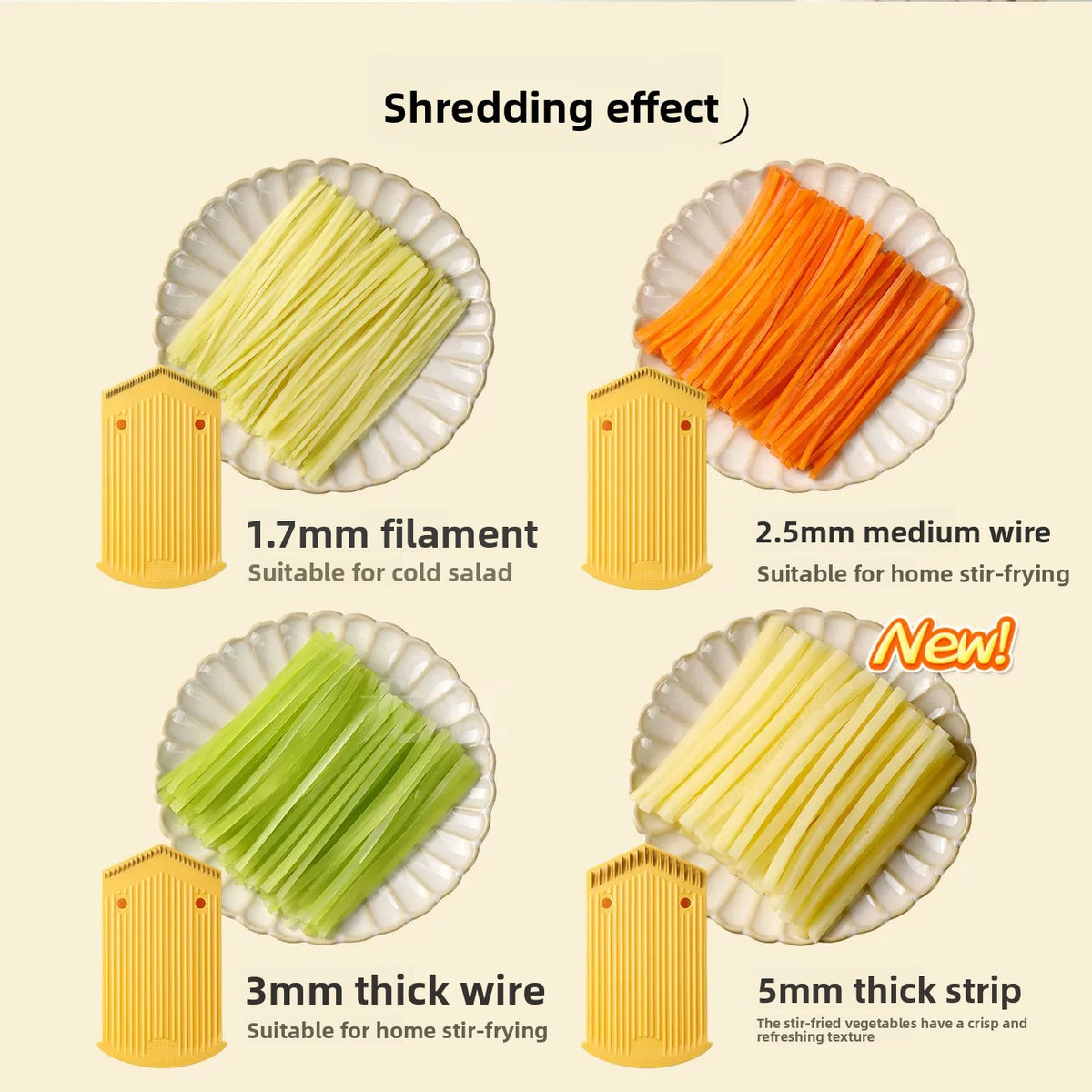 Multi-Functional Vegetable Slicer Shredder Grater
