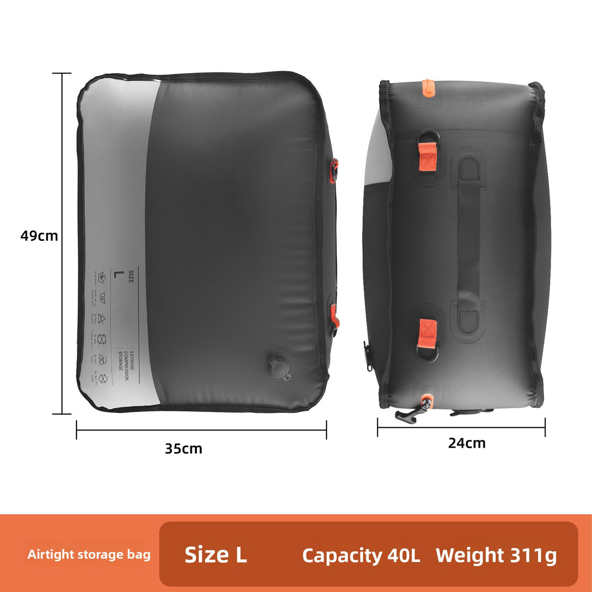 Rechargeable Auto Compression Travel Bag – Space-Saving Luggage