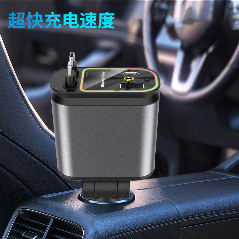 4-in-1 Car Fast Charging Adapter with 80cm Cable