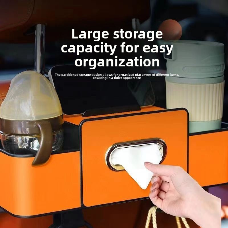 Multifunctional Car Seat Back Storage Organizer with Cup Holder