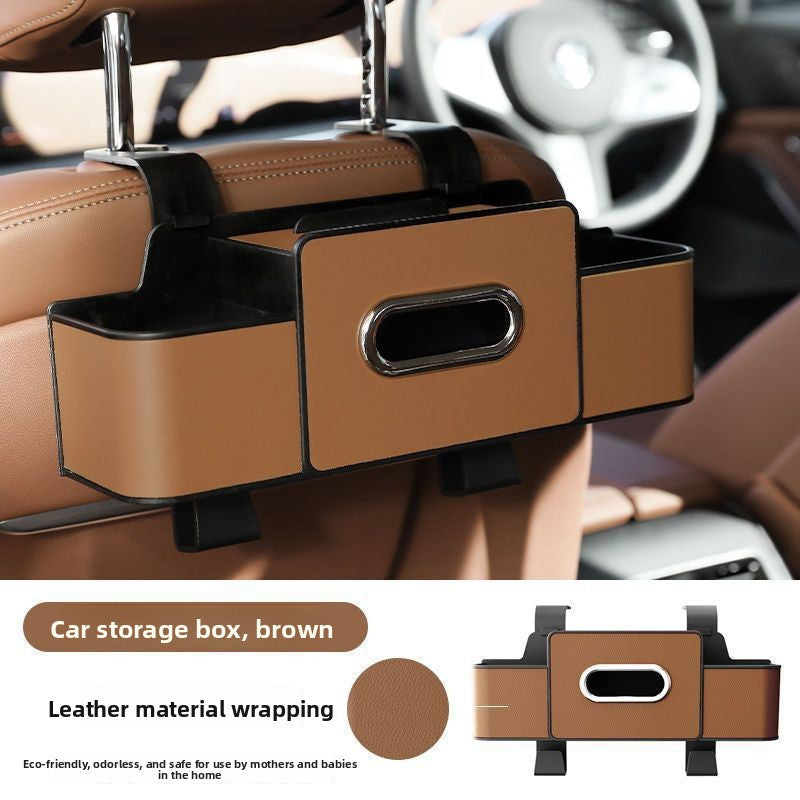 Multifunctional Car Seat Back Storage Organizer with Cup Holder