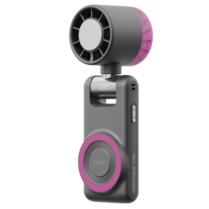 USB Rechargeable Handheld Fan with Phone Holder