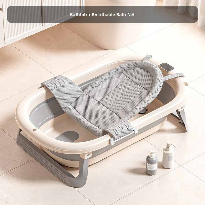 Foldable Baby Bath Tub with Accessories – Safe & Space-Saving