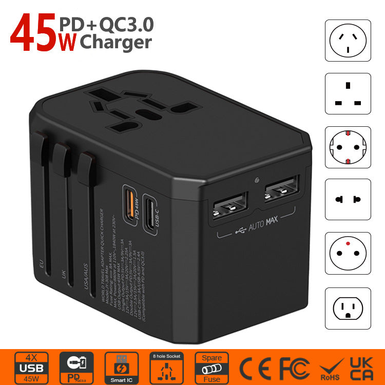Universal Travel Power Adapter & Voltage Converter – Worldwide