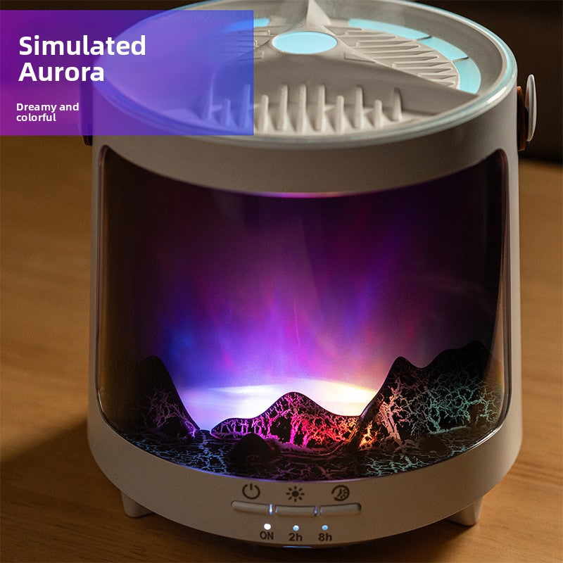 7-Color Flame Aroma Humidifier with Night Light