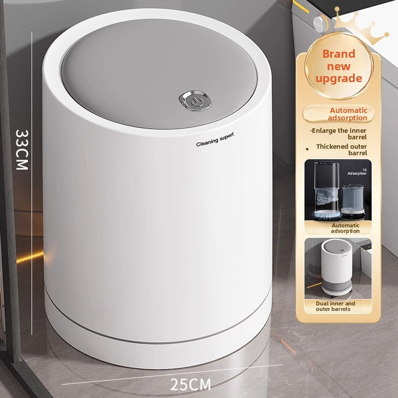 Press-Type Lid Trash Can with 18L Capacity
