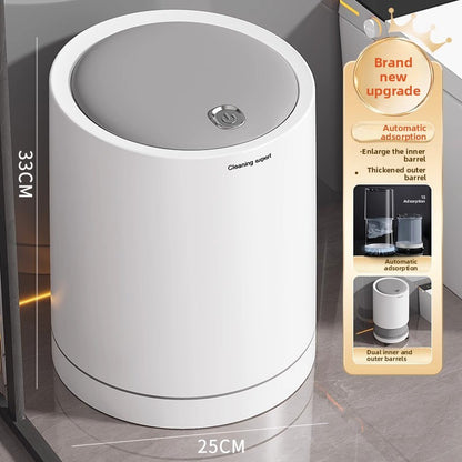 Press-Type Lid Trash Can with 18L Capacity