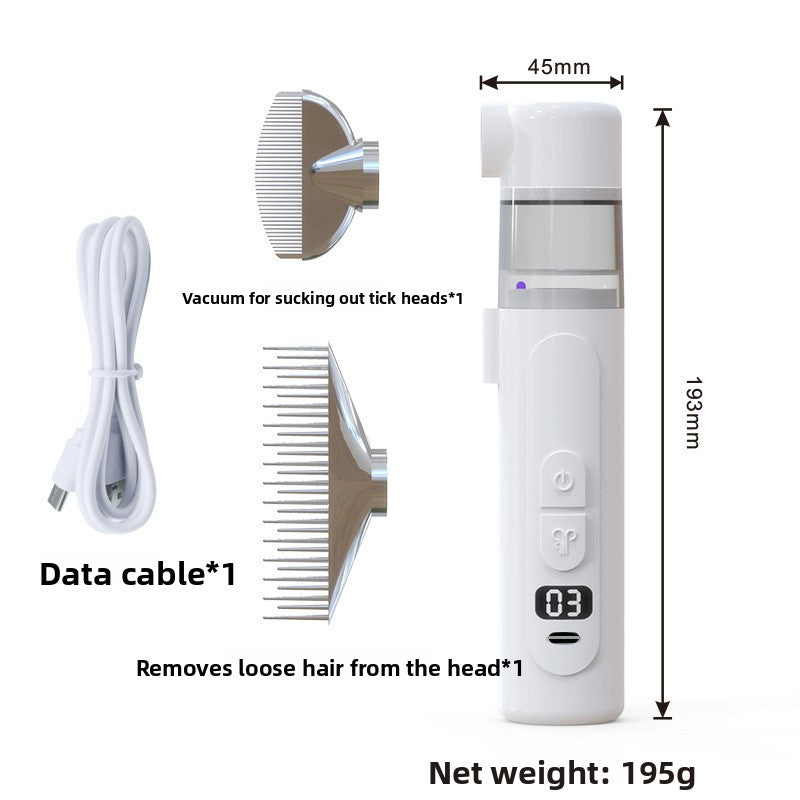 two-in-one electric pet lice removal device hair opening and combing