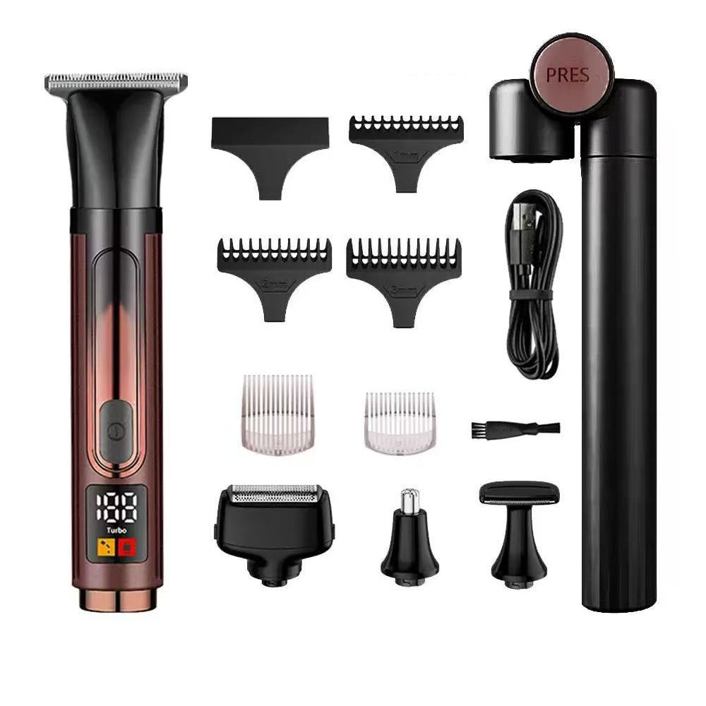 Multi-Functional Men's Grooming Kit with Digital Display