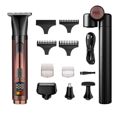 Multi-Functional Men's Grooming Kit with Digital Display