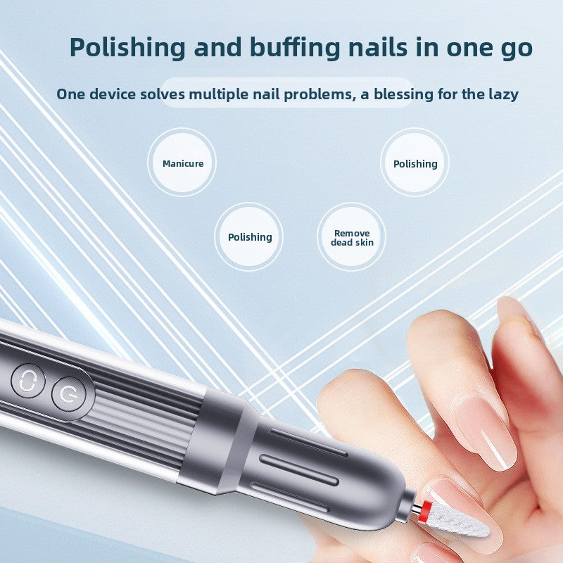 Portable Rechargeable Nail Care Polishing Machine — 6-Speed | LCD Display | USB-C