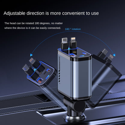 4-in-1 Car Fast Charging Adapter with 80cm Cable