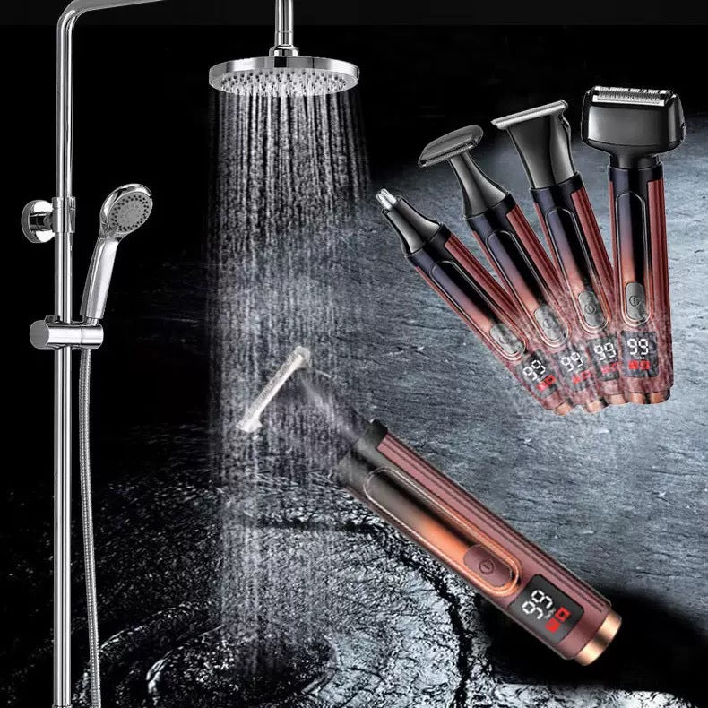 Multi-Functional Men's Grooming Kit with Digital Display