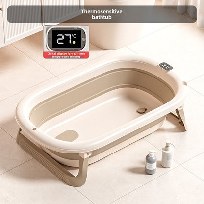 Foldable Baby Bath Tub with Accessories – Safe & Space-Saving