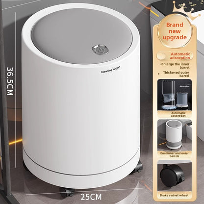 Press-Type Lid Trash Can with 18L Capacity