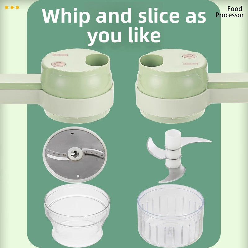 Multifunctional handheld electric vegetable cutter