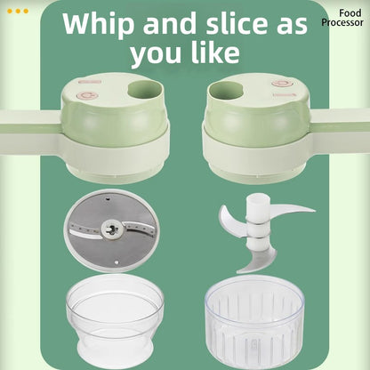 Multifunctional handheld electric vegetable cutter