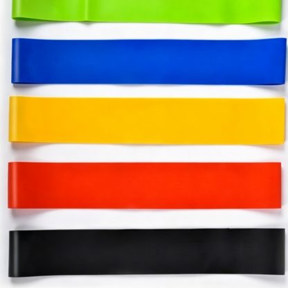 A five-piece set of resistance bands for toning the buttocks