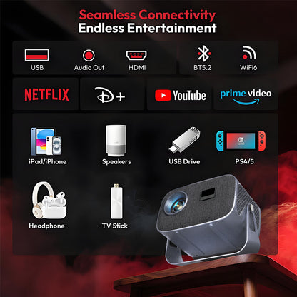 Android WiFi Mini Projector – Portable Home Cinema