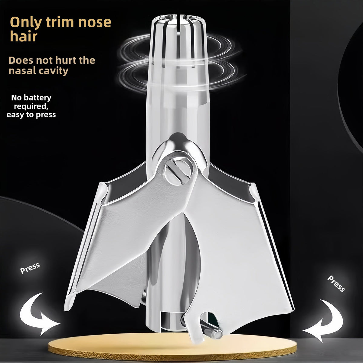 Stainless Steel Manual Nose Hair Trimmer