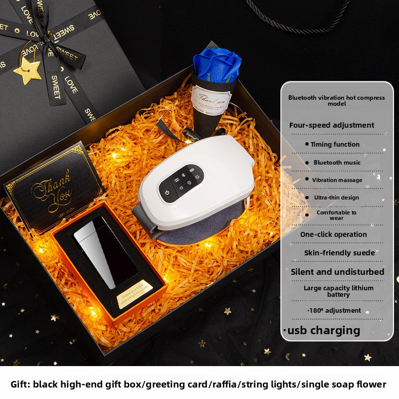 Smart Eye Massager — Adjustable Heat | Bluetooth | Air Pressure | Voice Control