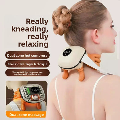 Premium Shoulder & Neck Relief Massager — Heat Therapy | 3D Kneading | 6 Modes