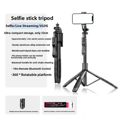 L16 Pro Selfie Stick Tripod – Bluetooth Live Streaming with Fill Light