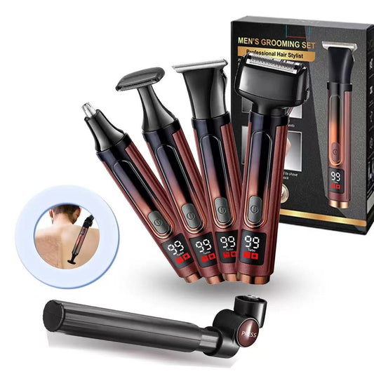 Multi-Functional Men's Grooming Kit with Digital Display