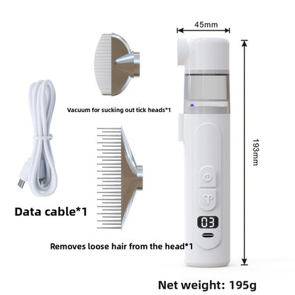 two-in-one electric pet lice removal device hair opening and combing