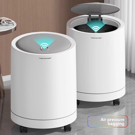 Press-Type Lid Trash Can with 18L Capacity