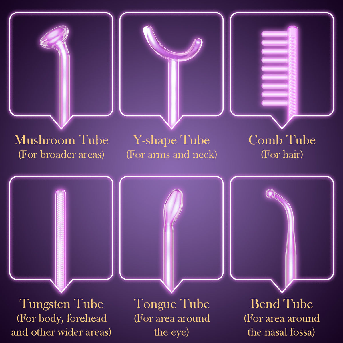 six-piece set high frequency beauty instrument