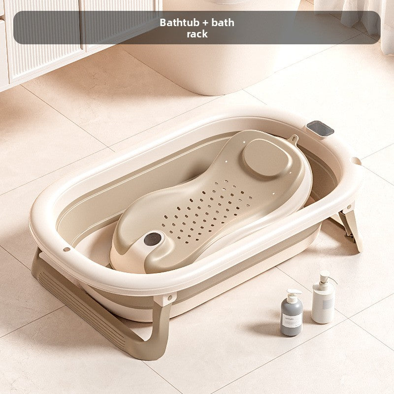 Foldable Baby Bath Tub with Accessories – Safe & Space-Saving