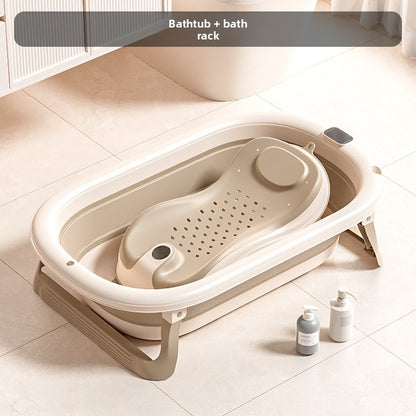 Foldable Baby Bath Tub with Accessories – Safe & Space-Saving
