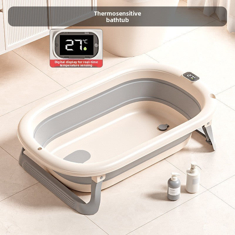 Foldable Baby Bath Tub with Accessories – Safe & Space-Saving