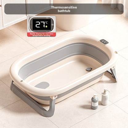 Foldable Baby Bath Tub with Accessories – Safe & Space-Saving