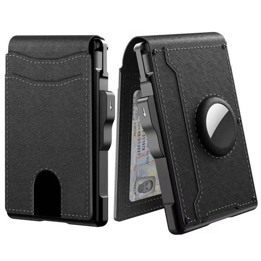 Men's Card Holder, Metal Anti-Magnetic Anti-Theft Automatic Card-Ejecting Wallet, Credit Card and Business Card Case Wallet