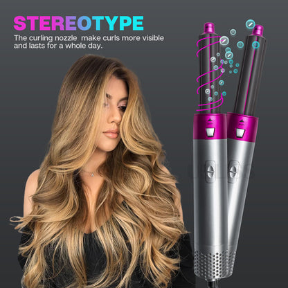 5-in-1 Hot Air Brush Automatic Curling Iron
