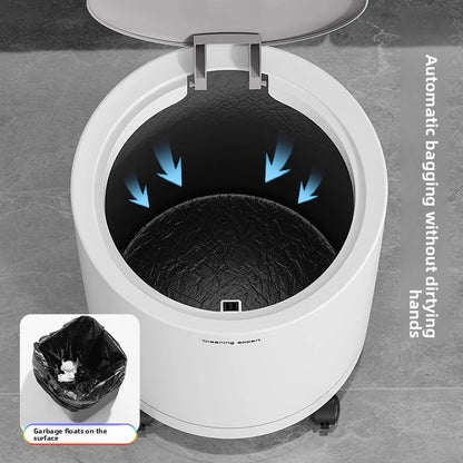 Press-Type Lid Trash Can with 18L Capacity