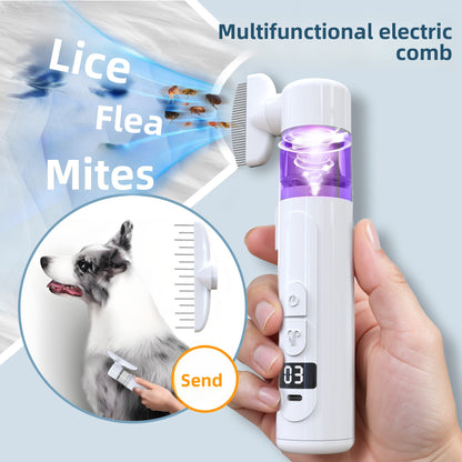 Electric Pet Flea Comb & Hair Detangler for Dogs and Cats