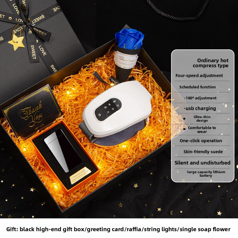 Smart Eye Massager — Adjustable Heat | Bluetooth | Air Pressure | Voice Control