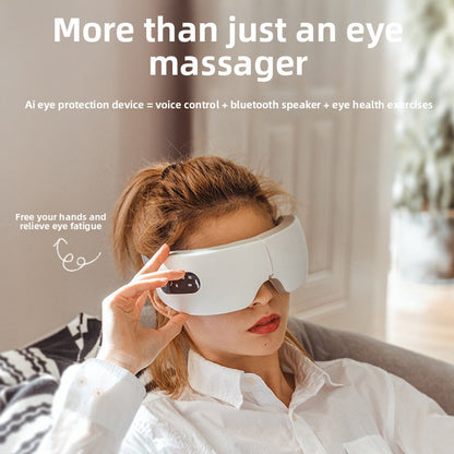 Smart Eye Massager — Adjustable Heat | Bluetooth | Air Pressure | Voice Control