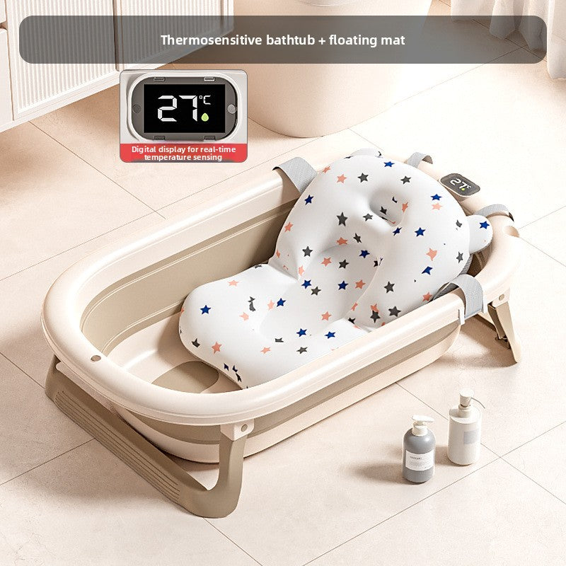 Foldable Baby Bath Tub with Accessories – Safe & Space-Saving