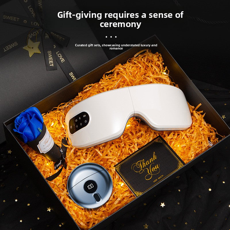 Smart Eye Massager — Adjustable Heat | Bluetooth | Air Pressure | Voice Control