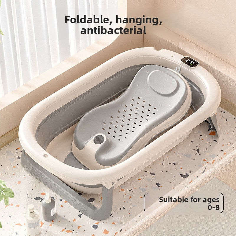 Foldable Baby Bath Tub with Accessories – Safe & Space-Saving