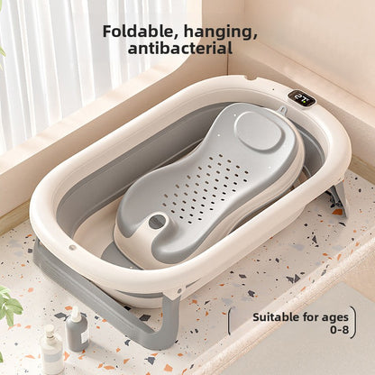 Foldable Baby Bath Tub with Accessories – Safe & Space-Saving
