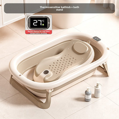 Foldable Baby Bath Tub with Accessories – Safe & Space-Saving