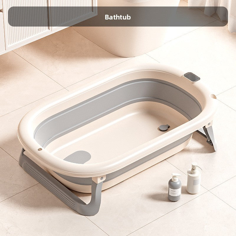 Foldable Baby Bath Tub with Accessories – Safe & Space-Saving