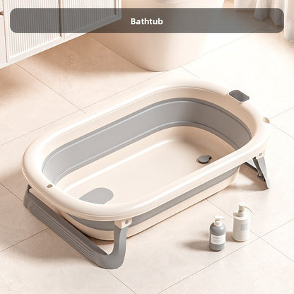 Foldable Baby Bath Tub with Accessories – Safe & Space-Saving