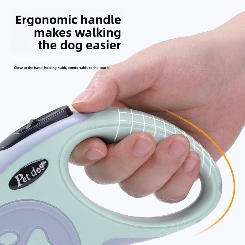 Automatic Retractable Dog Leash with Reflective Rope