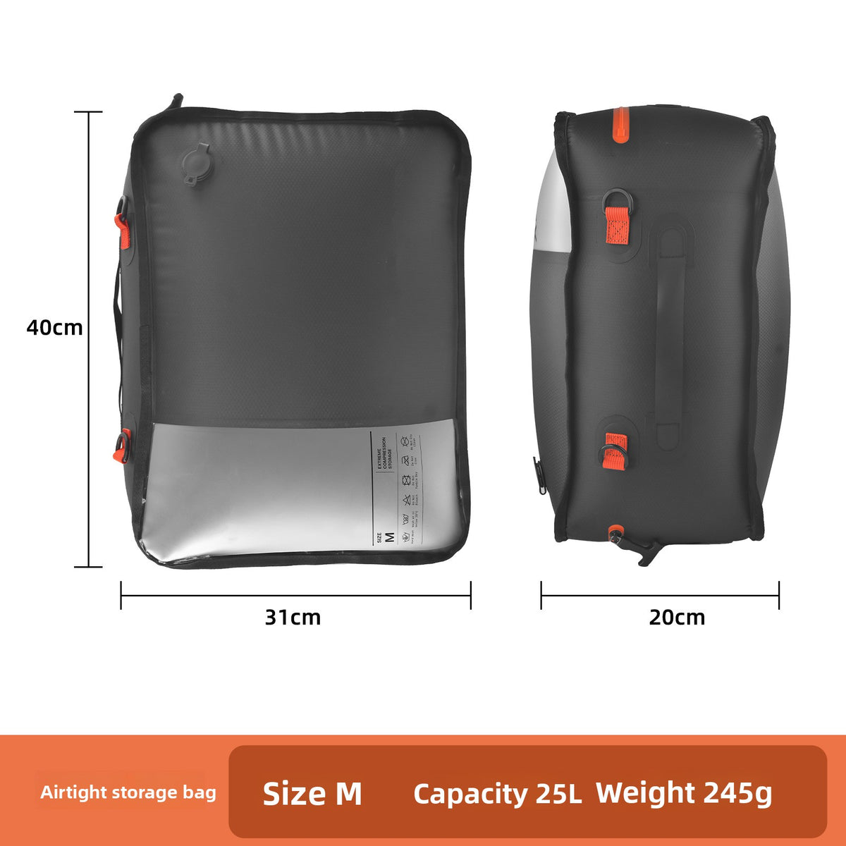 Rechargeable Auto Compression Travel Bag – Space-Saving Luggage